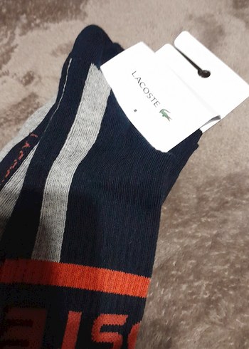 Lacoste Erkek Gri Baskılı Midi Çorap - Görsel 2