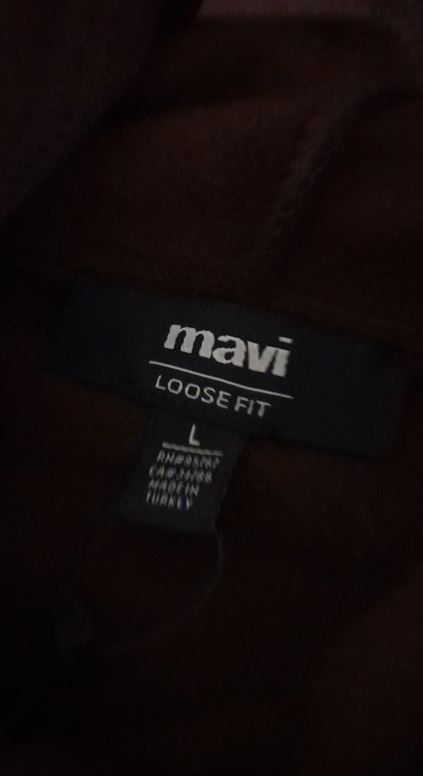 Mavi Baskılı Kahverengi Kapüşonlu Sweatshirt - Görsel 3