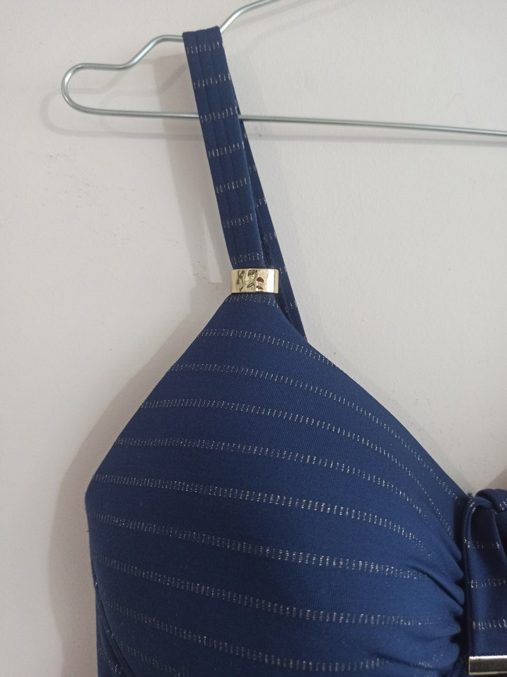 Kadın Lacivert Strappy Mayo - Görsel 4