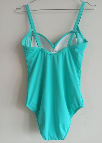 Turkuaz Drapeli İnce Askılı Mayo - Görsel 6