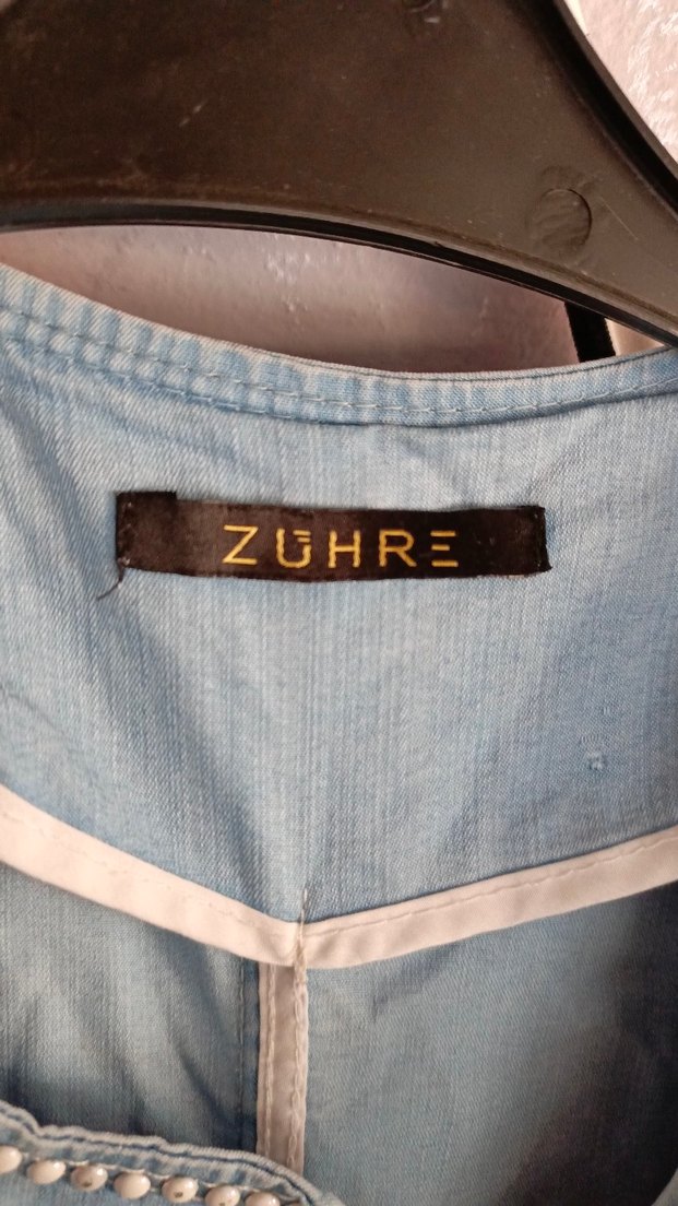 Uzun Mavi Bohem Kadın Sabahlık - Görsel 2