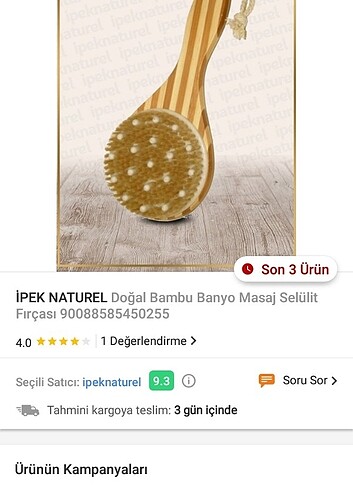 Eklips bambu fırçası 