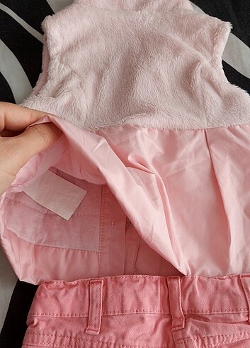 9 Ay Beden kız bebek yelek pantolon