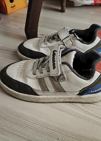 Gri Erkek Çocuk Spor Ayakkabı Velcro