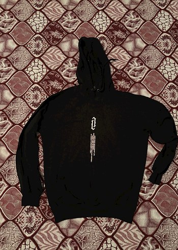 Siyah Kapüşonlu Fermuarlı Sweatshirt - Görsel 2