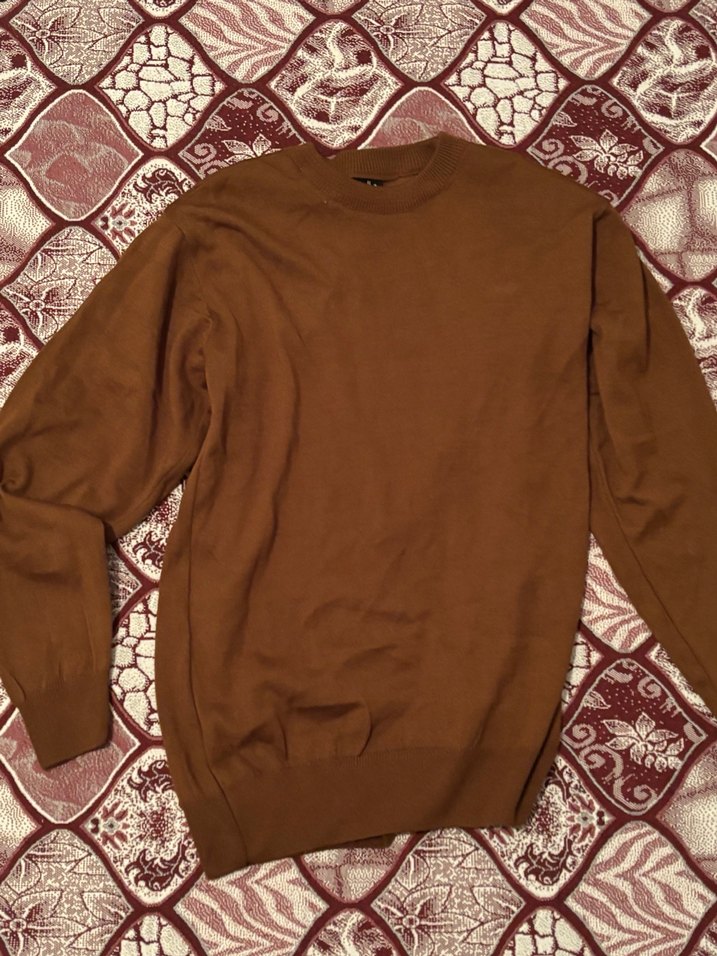 Kahverengi Uzun Kollu Salaş Kazak - Görsel 2