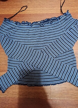 H&M Lacivert bluz 