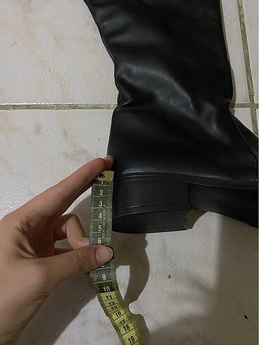 39 Beden siyah Renk Kadın kalın topuklu uzun cizme