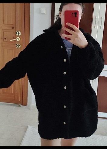 s Beden siyah Renk Siyah yünlü uzun mont