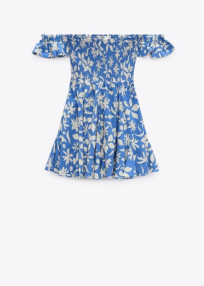 Zara desenli kısa elbise - Görsel 3