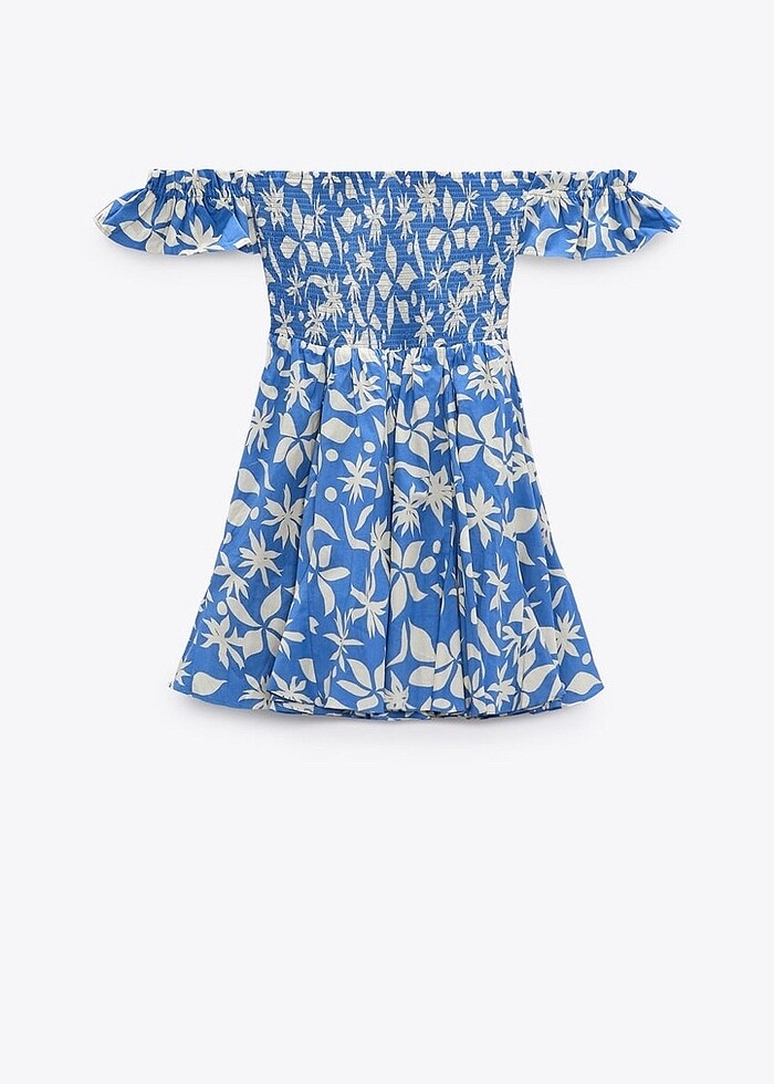 Zara desenli kısa elbise - Görsel 4