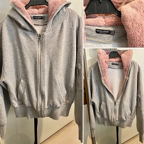 BERSHKA KÜRKLÜ ÖZEL Sweathirt