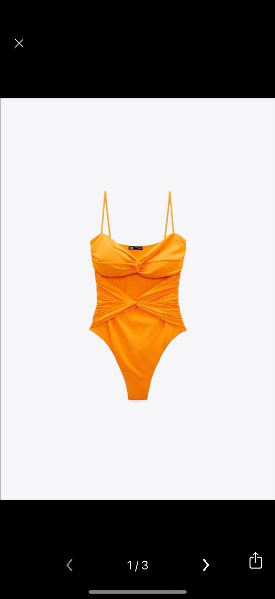 Sarı Drapeli Mini Askılı Mayo - Görsel 2