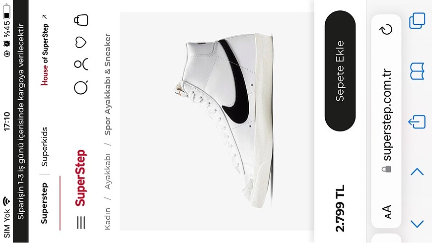 Nike erkek ayakkabı