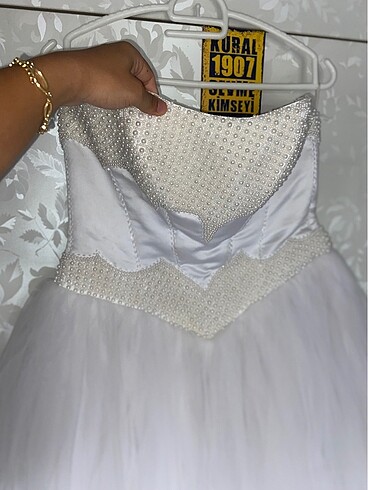 Straplez gelinlik - Görsel 4