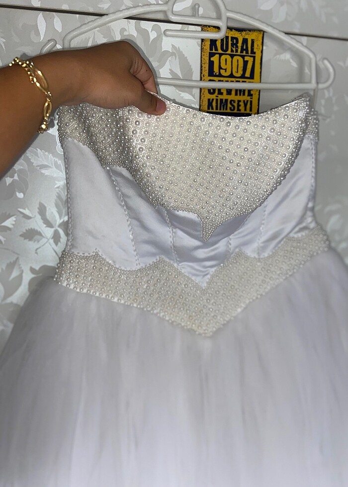 Straplez gelinlik - Görsel 4