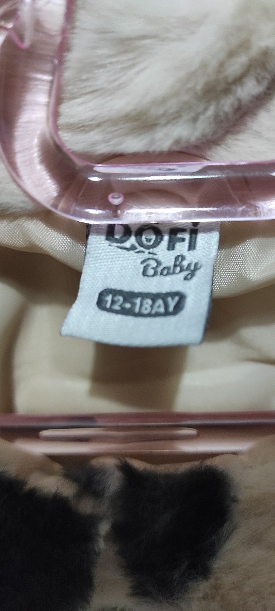 Kız Çocuk Gri Kalp Desenli Kürklü Ceket - Görsel 3