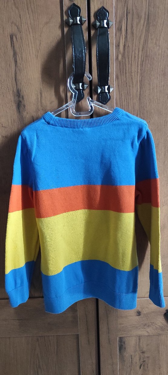 Renkli Dinozor Desenli Erkek Triko Sweatshirt - Görsel 2