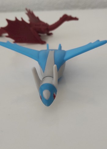 Renkli Mavi Uçak ve Kırmızı Ejderha Figürleri - Görsel 5