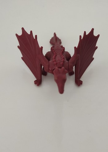 Renkli Mavi Uçak ve Kırmızı Ejderha Figürleri - Görsel 6