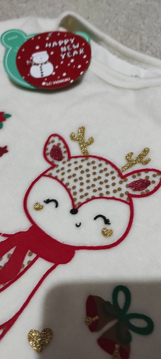 Yılbaşı temalı kadife eşofman takımı - Görsel 3