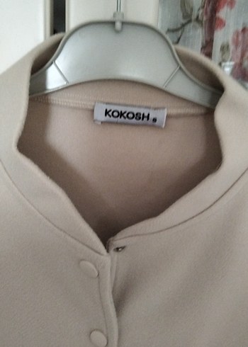 Düğmeli Bej Midi Kadın Ceket - Görsel 2