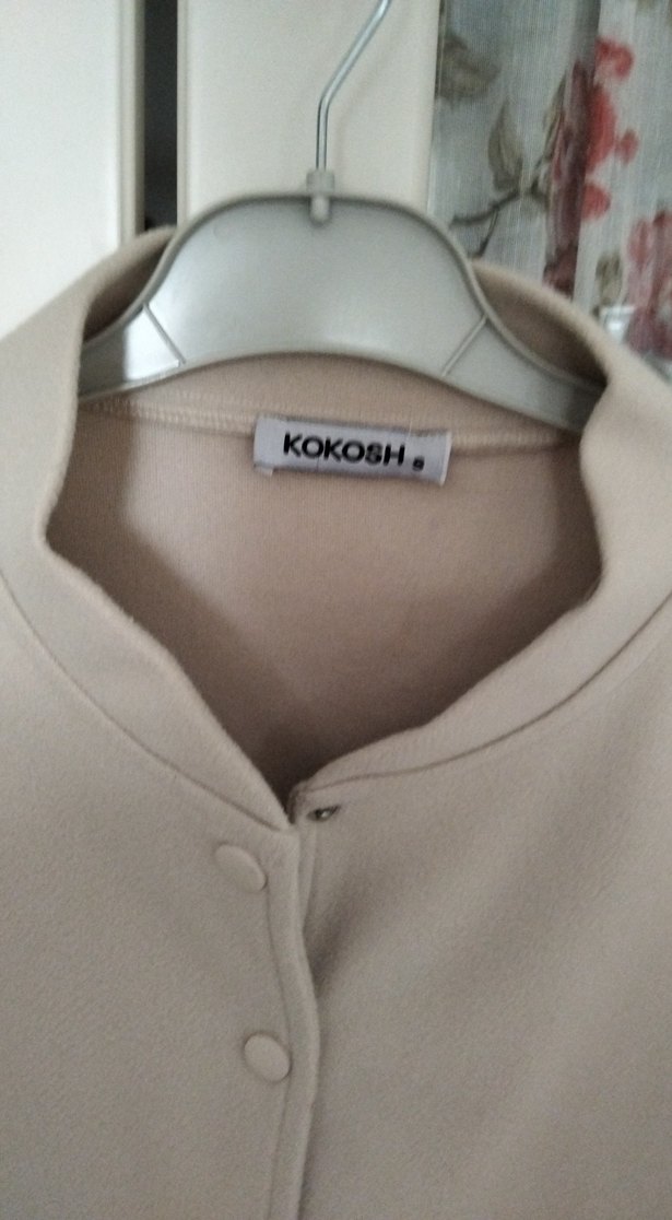 Düğmeli Bej Midi Kadın Ceket - Görsel 2