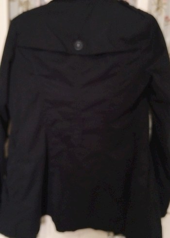 Siyah Düğmeli Midi Kadın Trençkot - Görsel 5