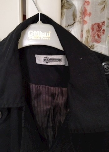 Siyah Düğmeli Midi Kadın Trençkot - Görsel 2