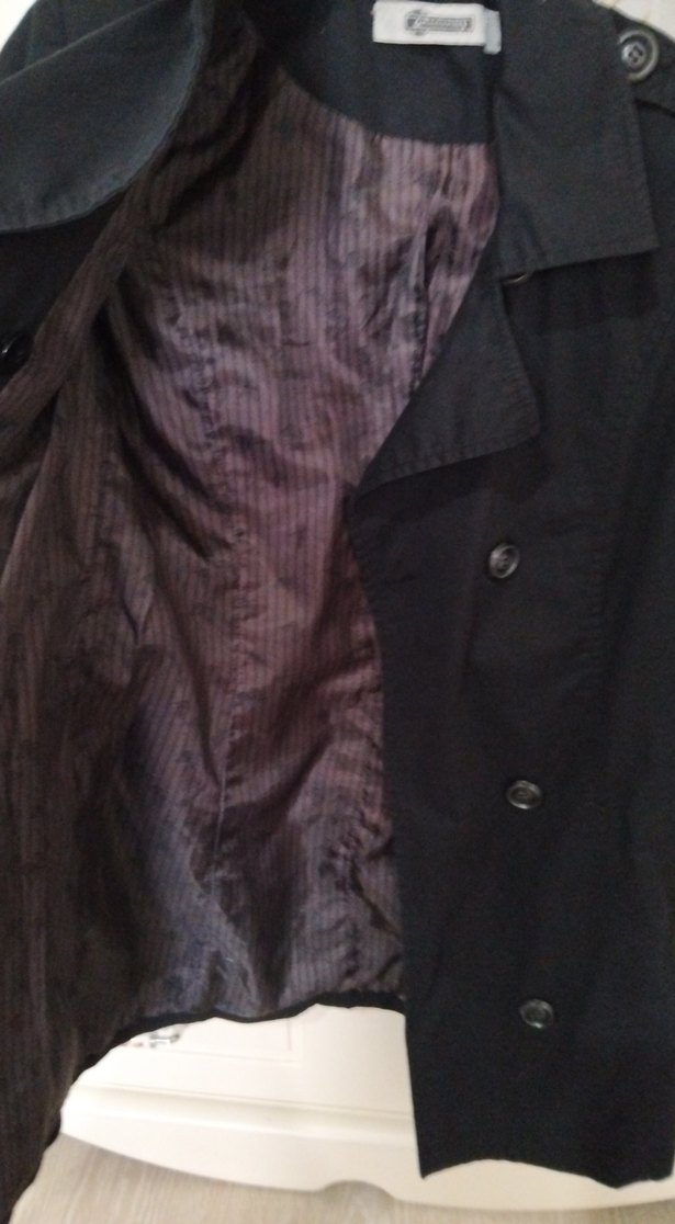 Siyah Düğmeli Midi Kadın Trençkot - Görsel 3