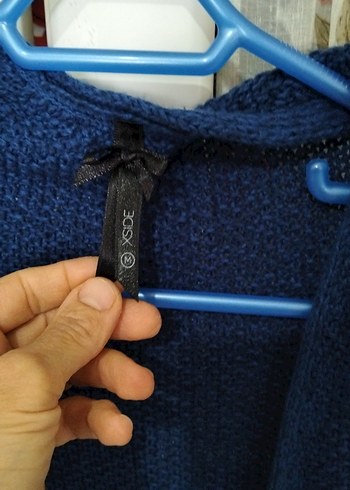 Kadın Lacivert Midi Triko Hırka - Görsel 3