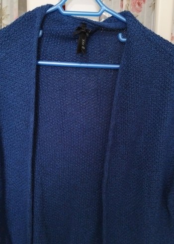 Kadın Lacivert Midi Triko Hırka - Görsel 2