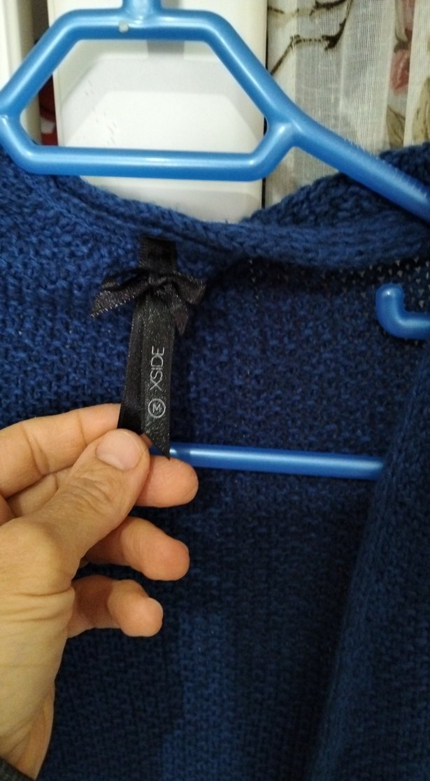 Kadın Lacivert Midi Triko Hırka - Görsel 3