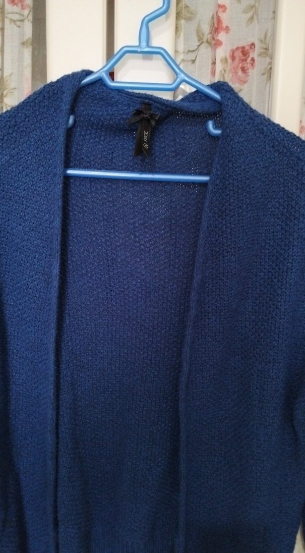 Kadın Lacivert Midi Triko Hırka - Görsel 2