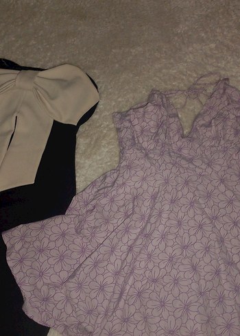Trendyol & Milla V Yaka, Yırtmaçlı Siyah Midi ve mor midi