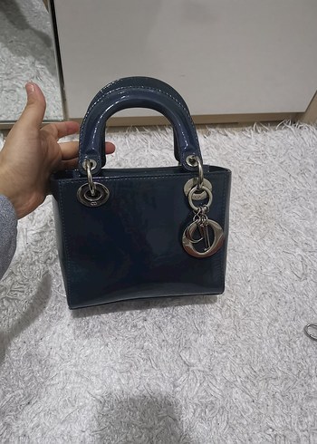  Beden lacivert Renk Christian dior rugan kadın çanta