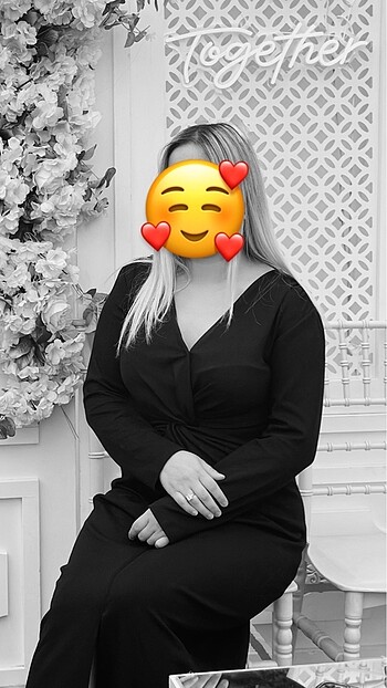 xl Beden siyah Renk Önden düğümlü elbise