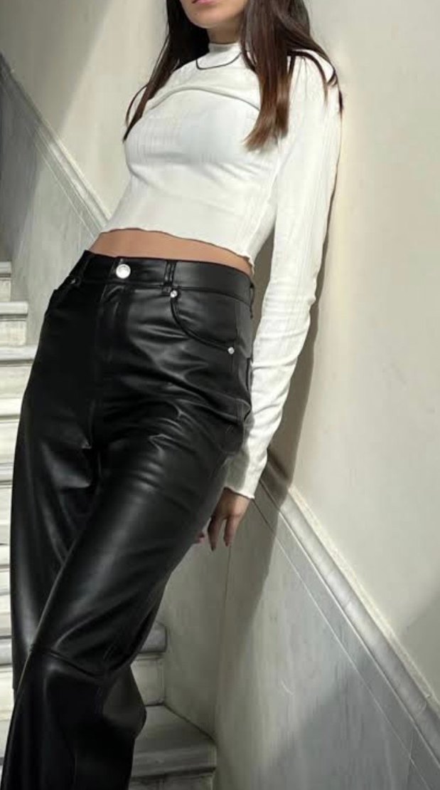 Bershka deri pantolon - Görsel 2