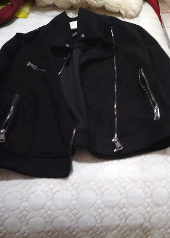 Kadın Siyah Fermuarlı Deri Ceket - Görsel 4