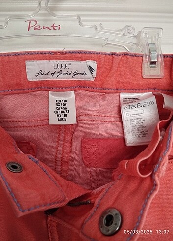 4 Yaş Beden kırmızı Renk H&m not pantolon