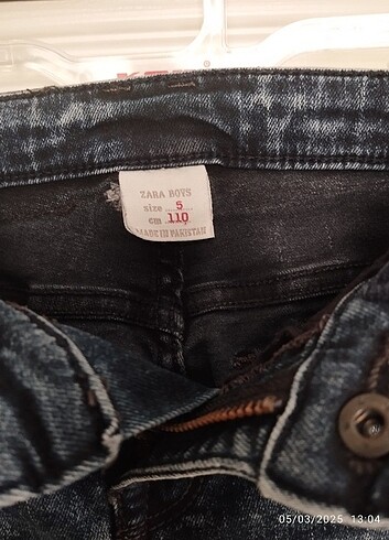 5 Yaş Beden Zara erken kot pantolon