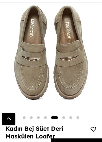 38 Beden camel Renk Loafer Süet Derimod 