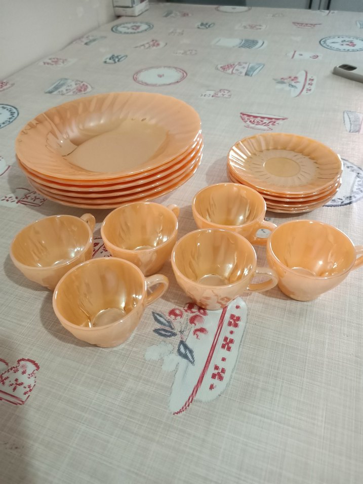 nostaljik yemek tabağı ve kahve fincanı - Görsel 4