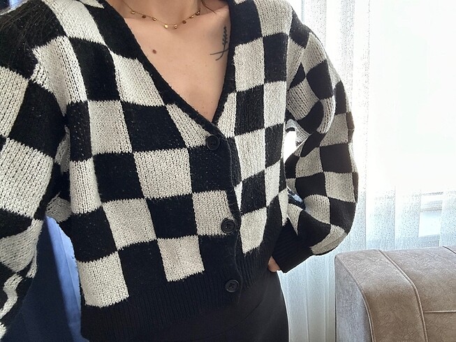 Crop hırka