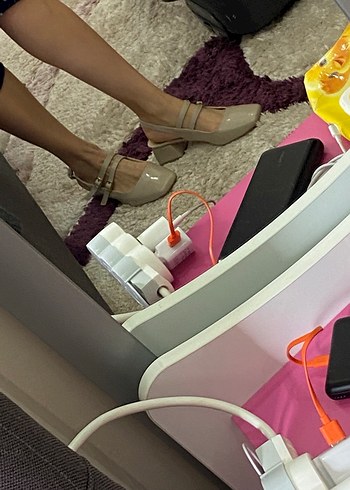 Bej Tokalı Mary Jane Topuklu Kadın Ayakkabı - Görsel 6