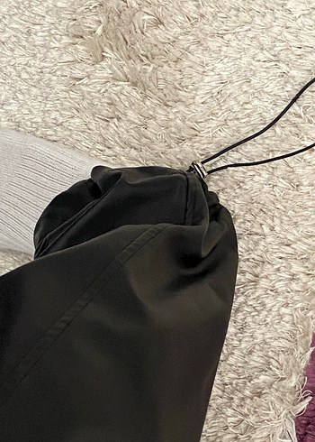 Kadın siyah deri yelekli pantolonun içi şardonlu ikili takım - Görsel 5