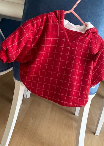 Kareli Kırmızı Erkek Çocuk Sweatshirt - Görsel 2