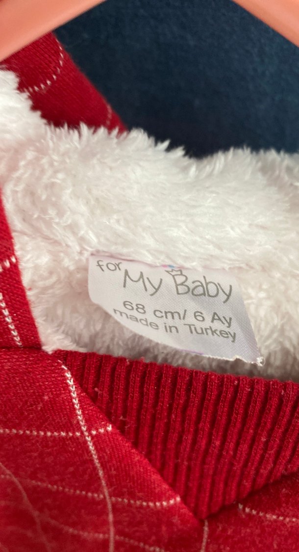 Kareli Kırmızı Erkek Çocuk Sweatshirt - Görsel 3