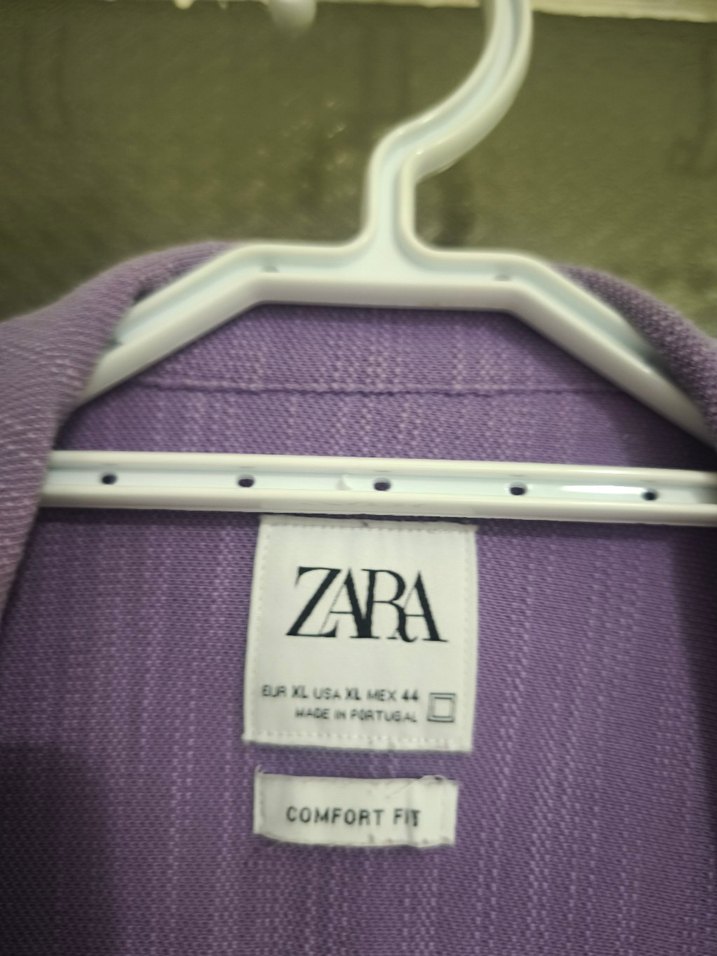 Mor Keten Kısa Kollu Gömlek - Görsel 2