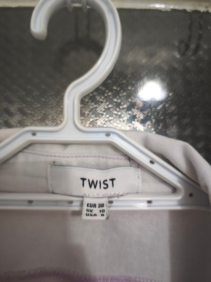 Düğmeli Beyaz Keten Midi Gömlek - Görsel 2